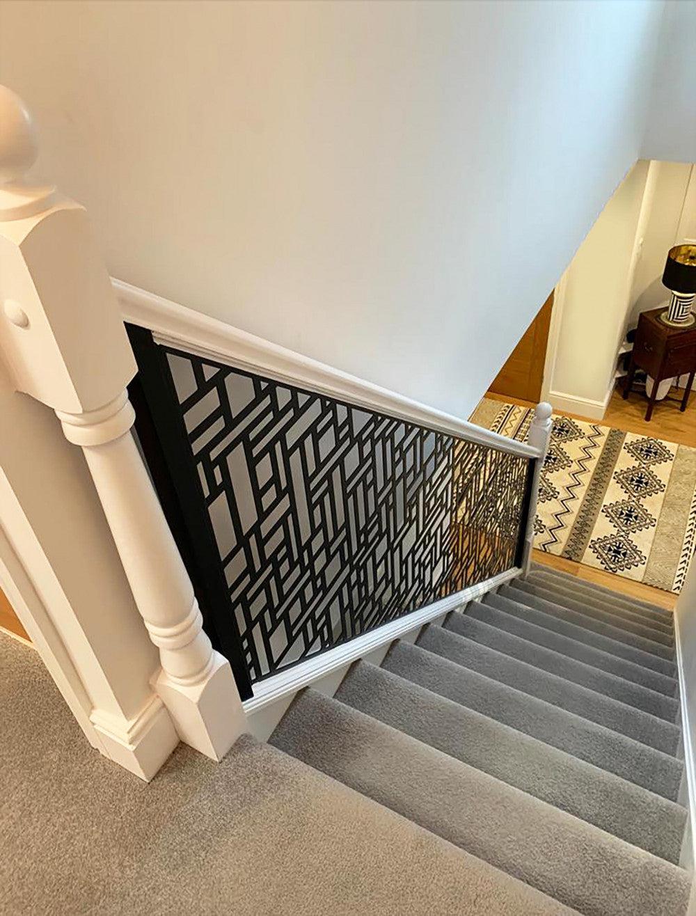 Plasma Cut Metal Stair Railing Panel | Hand Railing | Decorative Modern Railing | Made In Canada | Model # SRP1112-Taimco