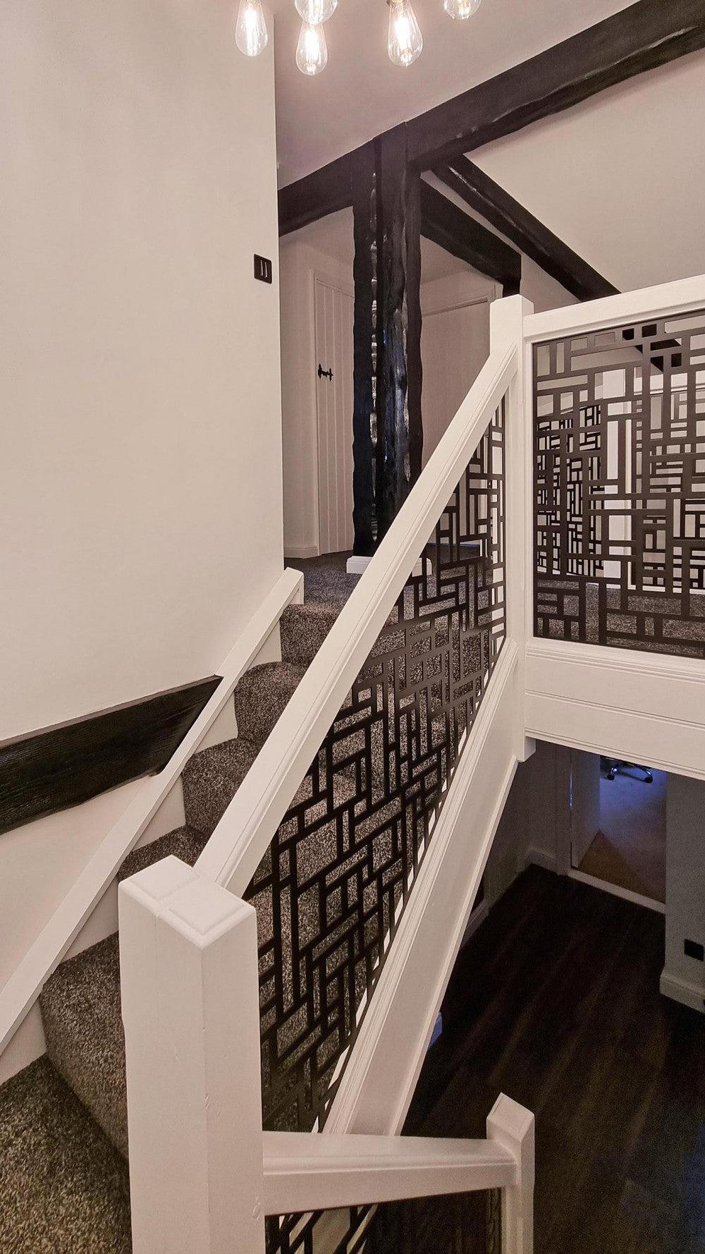 Plasma Cut Metal Stair Railing Panel | Hand Railing | Decorative Modern Railing | Made In Canada | Model # SRP1112-Taimco