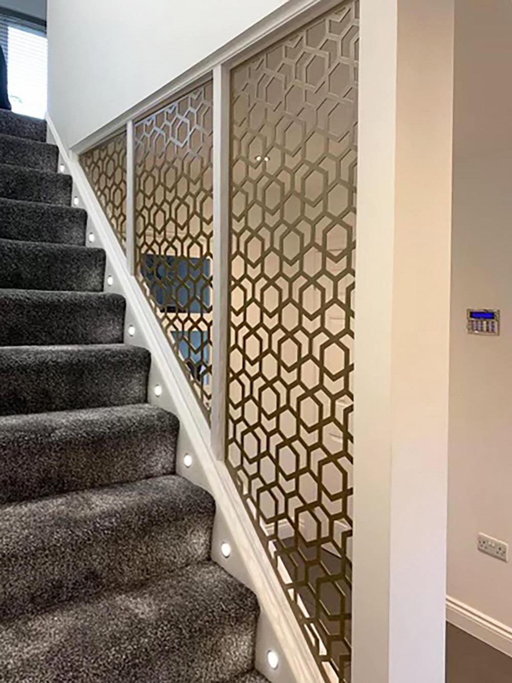 Plasma Cut Metal Stair Railing Panel | Hand Railing - Decorative Modern Railing | Made In Canada | Model # SRP1114-Taimco