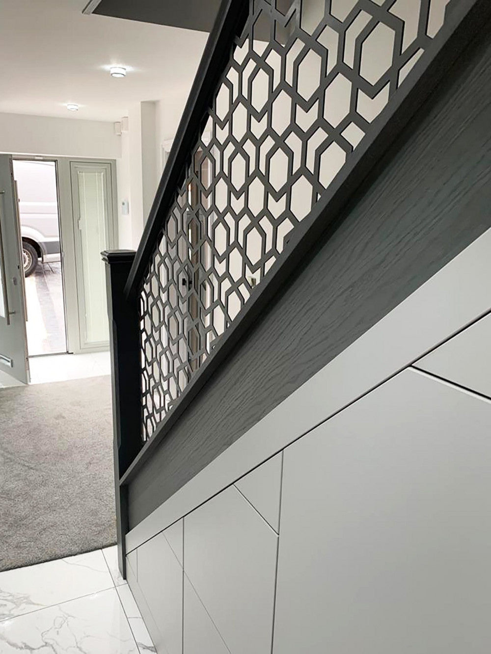 Plasma Cut Metal Stair Railing Panel | Hand Railing - Decorative Modern Railing | Made In Canada | Model # SRP1114-Taimco