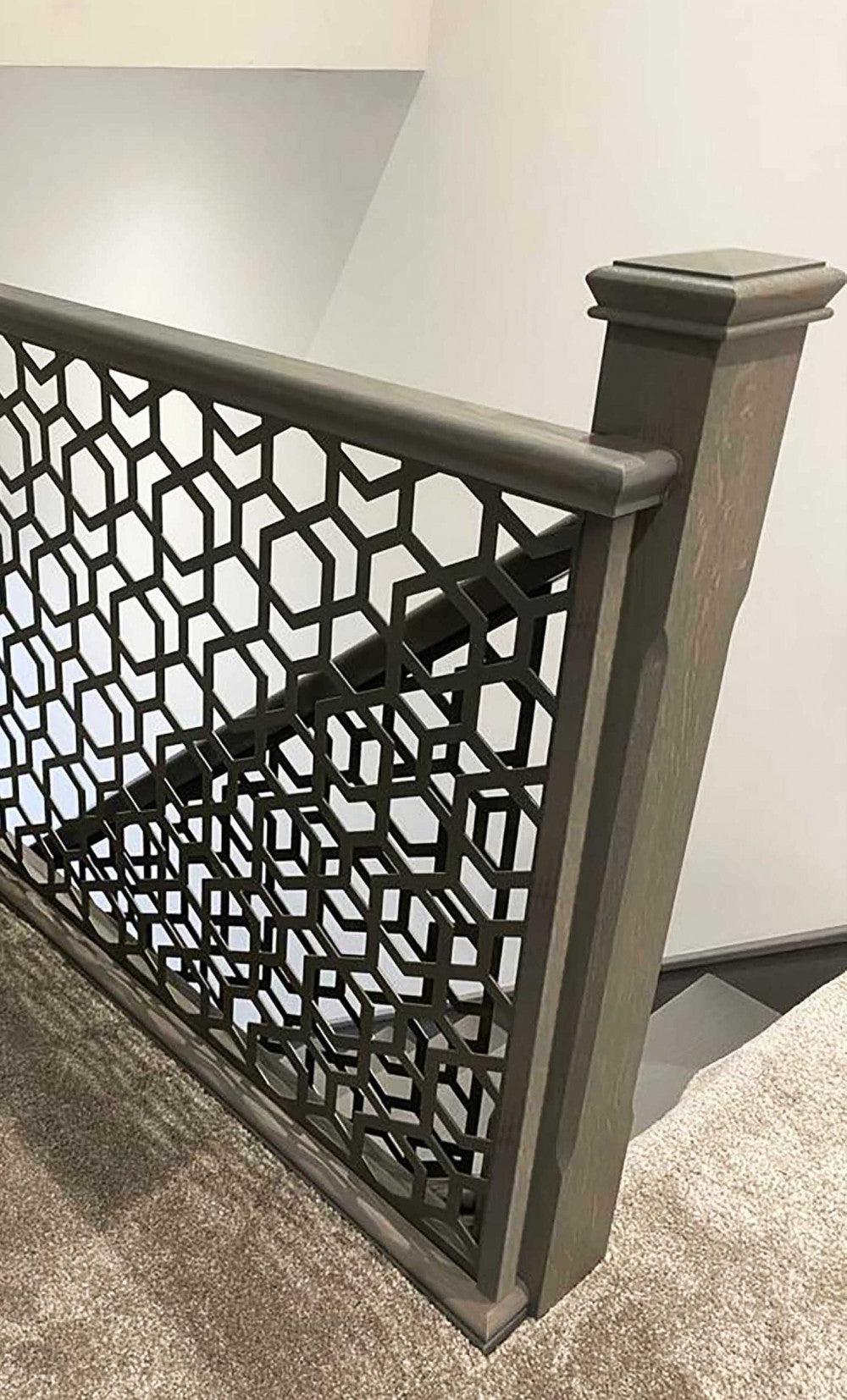 Plasma Cut Metal Stair Railing Panel | Hand Railing - Decorative Modern Railing | Made In Canada | Model # SRP1114-Taimco