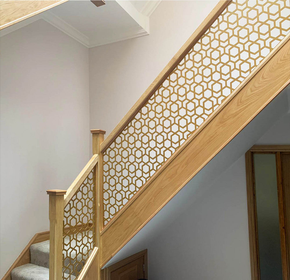 Plasma Cut Metal Stair Railing Panel | Hand Railing - Decorative Modern Railing | Made In Canada | Model # SRP1114-Taimco