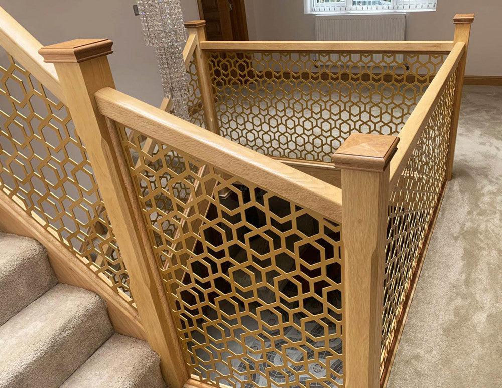 Plasma Cut Metal Stair Railing Panel | Hand Railing - Decorative Modern Railing | Made In Canada | Model # SRP1114-Taimco