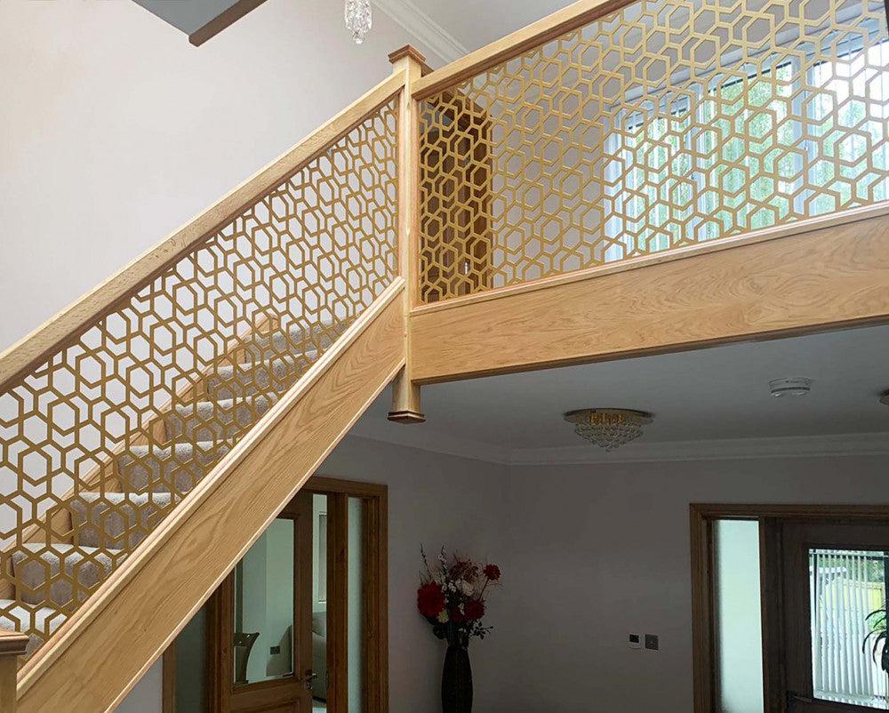 Plasma Cut Metal Stair Railing Panel | Hand Railing - Decorative Modern Railing | Made In Canada | Model # SRP1114-Taimco