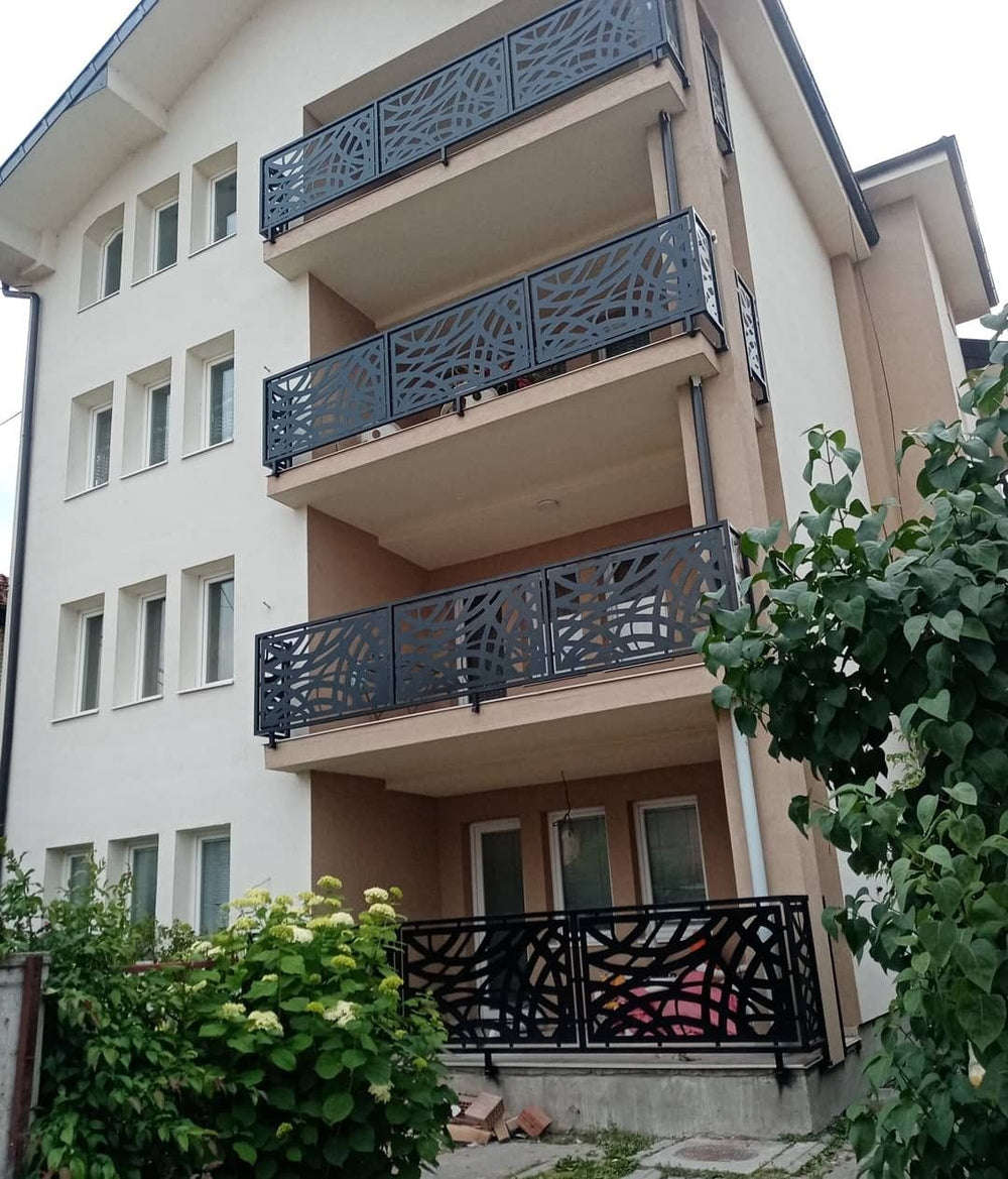 Plasma Cut Mild Steel Apartments Balcony Panels | Railing decorative Balcony Panels | Plasma Modern Design Panels | Made In Canada | Model # DRP979-Taimco