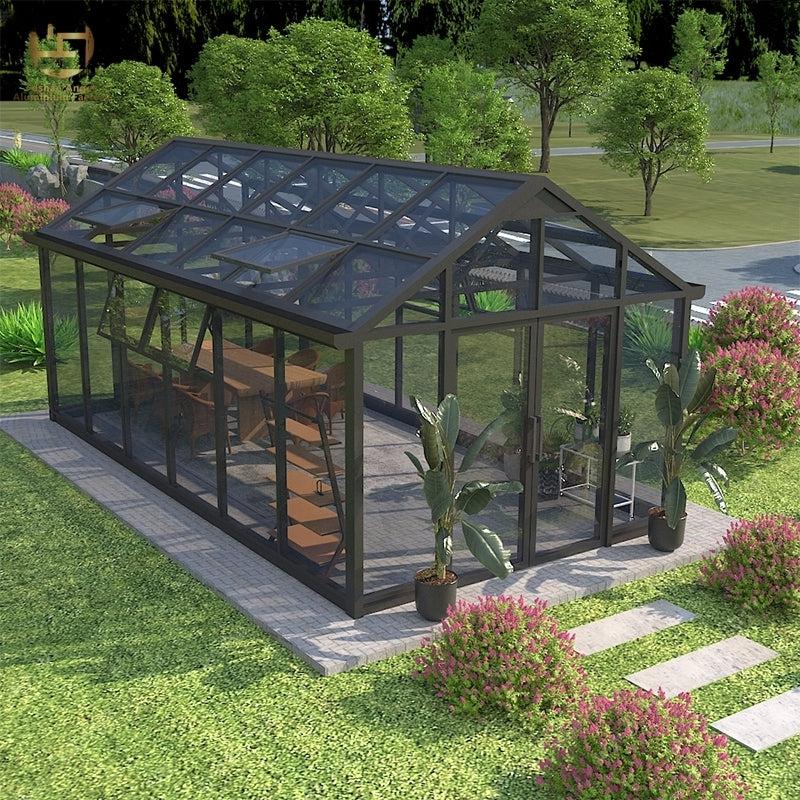 Rectangular Aluminum Solarium Garden House – Model # SUNR4364-Taimco