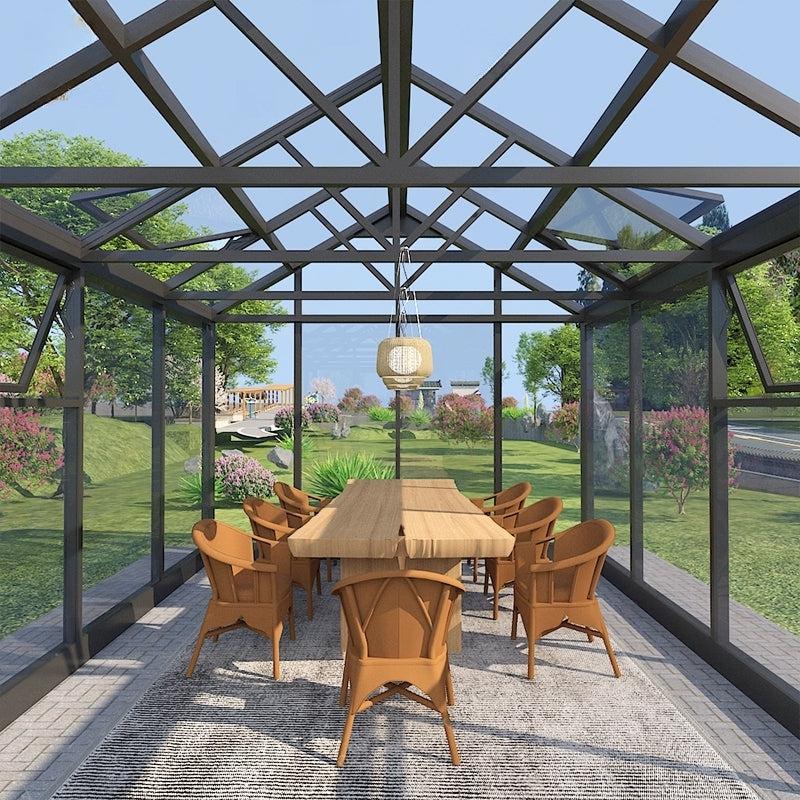 Rectangular Aluminum Solarium Garden House – Model # SUNR4364-Taimco
