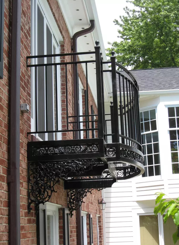 Ross Wrought Iron Balcony Railing Design - Railing Balcony Panels - Simple Style Rail - Made in Canada - Model # DRP985-Taimco