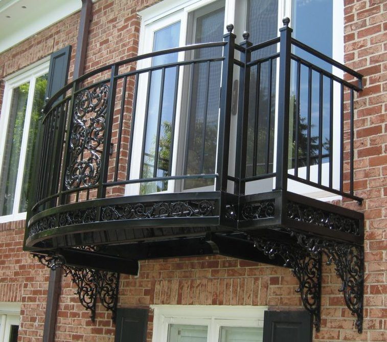Ross Wrought Iron Balcony Railing Design - Railing Balcony Panels - Simple Style Rail - Made in Canada - Model # DRP985-Taimco