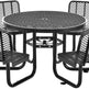 Round Expanded Metal Carousel Picnic Table with 6 Seats Picnic | Model PT199-Taimco