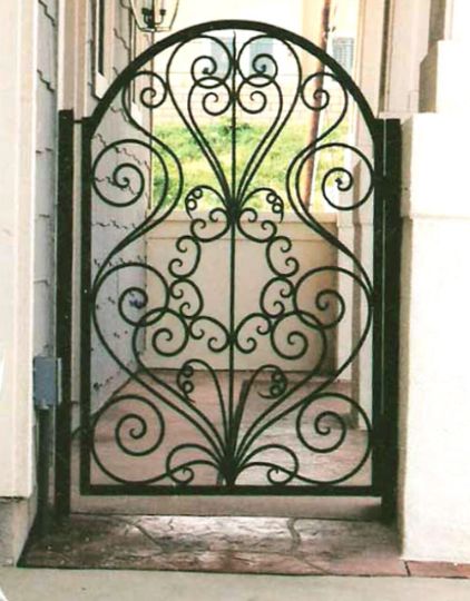 Royal Laser Cut Doodle Design Metal Side Walk Gate| Classic Modern Fabrication Metal Back Yard Gate | Made in Canada– Model # 217-Taimco