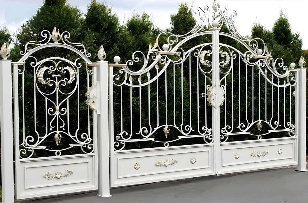 Royal Majestic Design Driveway Gate | Heavy Duty Wrought Iron Entrance Gate | Model # 082-Taimco
