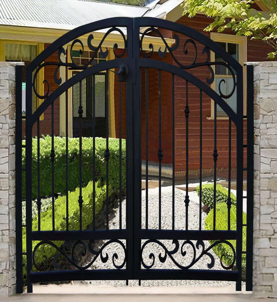 Royal Spiral Vintage & Fence Design Metal Garden Gate| Modern Fabrication Metal Pool Gate | Made in Canada – Model # 311-Taimco