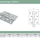Self Closing Butterfly Pivot Stainless Steel door hinge | Model # SSHY ( Pack of 500 )-Taimco