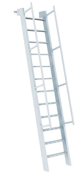 Ship Aluminum Ladders With Access to Roof Hatch 60 & 75 Standard Degrees - Model # SL1489-Taimco