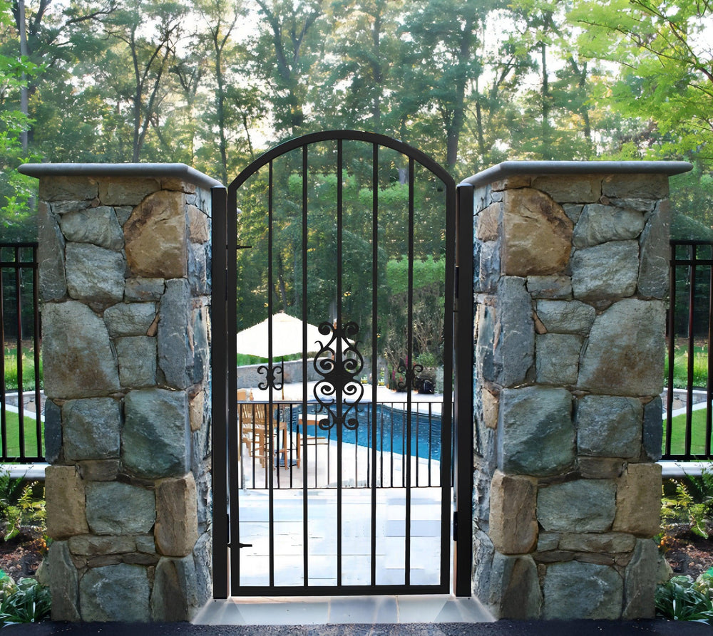 Simple & Gorgeous Metal Fence Pool Gate | Modern Fabrication Metal Back Yard Gate | Made in Canada – Model # 317-Taimco