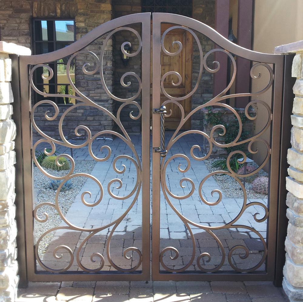Simple & Stunning Minimal Rectangular Design Metal Garden Gate | Modern Fabrication Metal Pool Gate | Made in Canada – Model # 237-Taimco