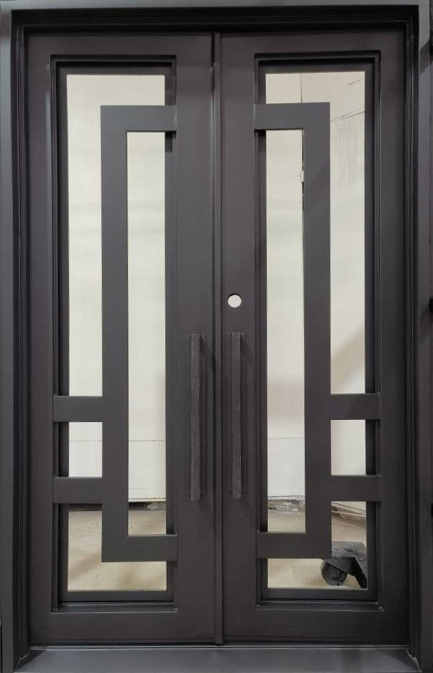 Simple Modern iron door Design | Square Top With kickplate | Model # IWD 1036-Taimco