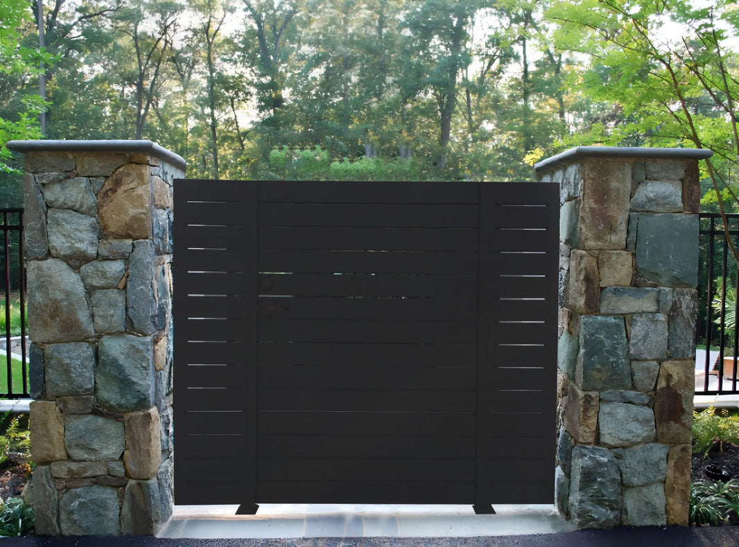 Simplistic & Modern Metal Back Yard Gate |Custom Fabrication Metal Yard Side Gate | Made in Canada – Model # 331-Taimco