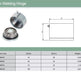 Single Ball bearing Hinge without Plate for Swing Door | Model # BWH ( Pack of 100 )-Taimco