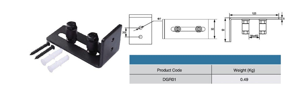 Slide Door or Gate Roller Guide Bracket | Model # DGR01 (Pack of 100 )-Taimco