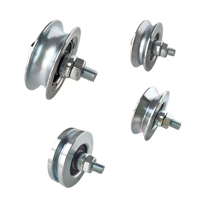 Sliding Gate Wheel with Bolts Groove Y,V,U,H | One and Two Bearings | Model # HC ( Pack of 25 )-Taimco