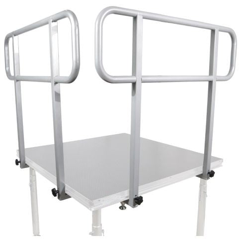 Social Distancing Area 8' X 8' with Stairs, Guardrails, and Adjustable Legs up to 48" Model STA3598X8-Taimco