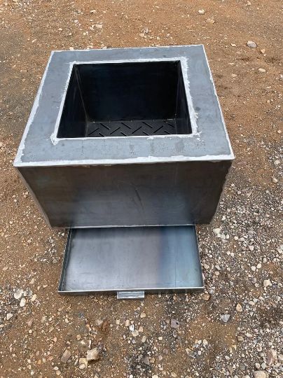 Square Design Fire Pit | Classic Fabricated Wood Burning Fire Pit | Made in Canada – Model # WBFP639-Taimco