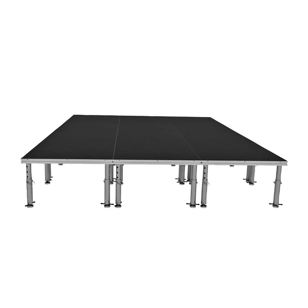 Stage Platform 12X16 Feet Portable and Height Adjustable with Black Stage Skirts Model STA34412X16-Taimco