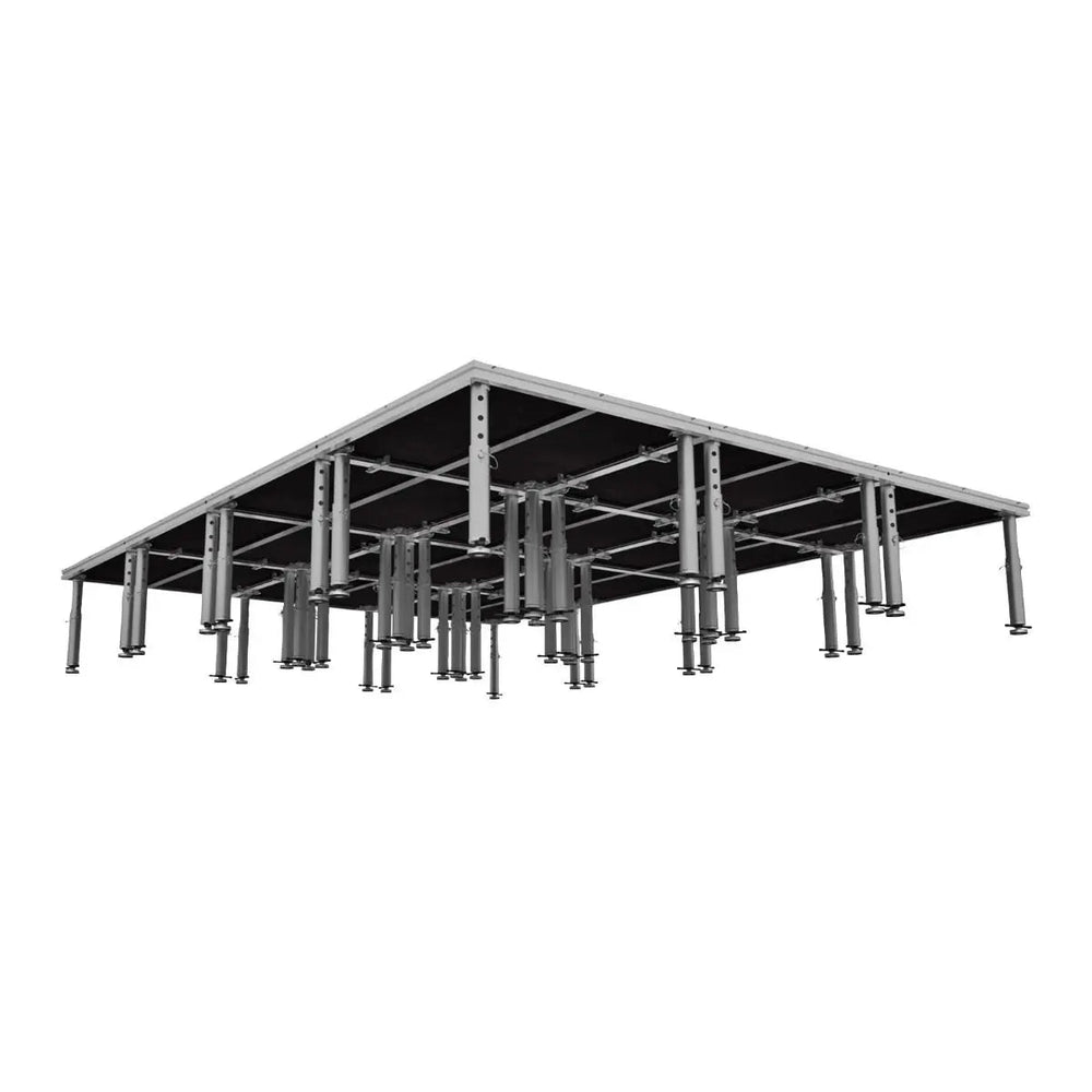 Stage Platform 12X16 Feet Portable and Height Adjustable with Black Stage Skirts Model STA34412X16-Taimco