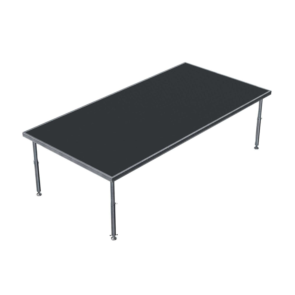 Stage Platform 8X12 Feet Portable and Height Adjustable & Black Stage Skirts Model STA3458X12-Taimco