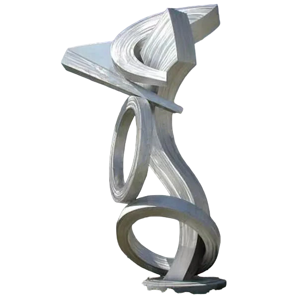 Stainless Metal Sculpture with Contemporary and Modern Abstract Style Model # SSS1236