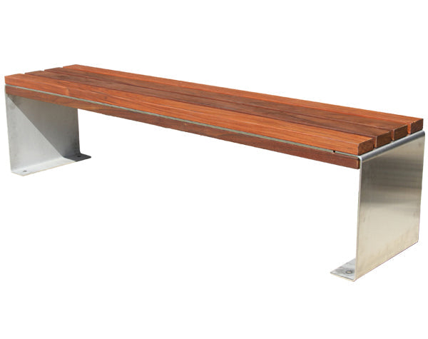 Stainless Steel Outdoor Benches Without Back & Arms | Model MB196-BL-Taimco