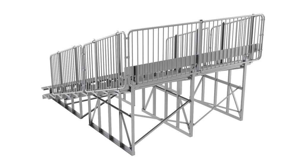Standard 10 Row Bleachers System - Model BLEC10-Taimco