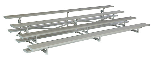 Standard Tip and Roll Low Rise Aluminum Bleachers System - Model BLECLTNR23-Taimco