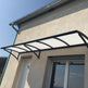 Steel Awnings with Clear polycarbonate Plastic - Custome Sizes and Shapes - Made in Canada - Model # WA894-Taimco