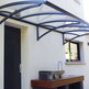 Steel Awnings with Clear polycarbonate Plastic - Custome Sizes and Shapes - Made in Canada - Model # WA894-Taimco