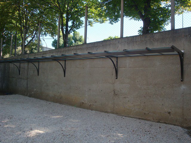 Steel Awnings with Foggy polycarbonate Plastic Cover - Custome Sizes and Shapes - Made in Canada - Model # WA892-Taimco