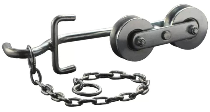 Steel Banana Cableway Roller Trolley With Chains | Model # HBR ( Pack of 5 )-Taimco