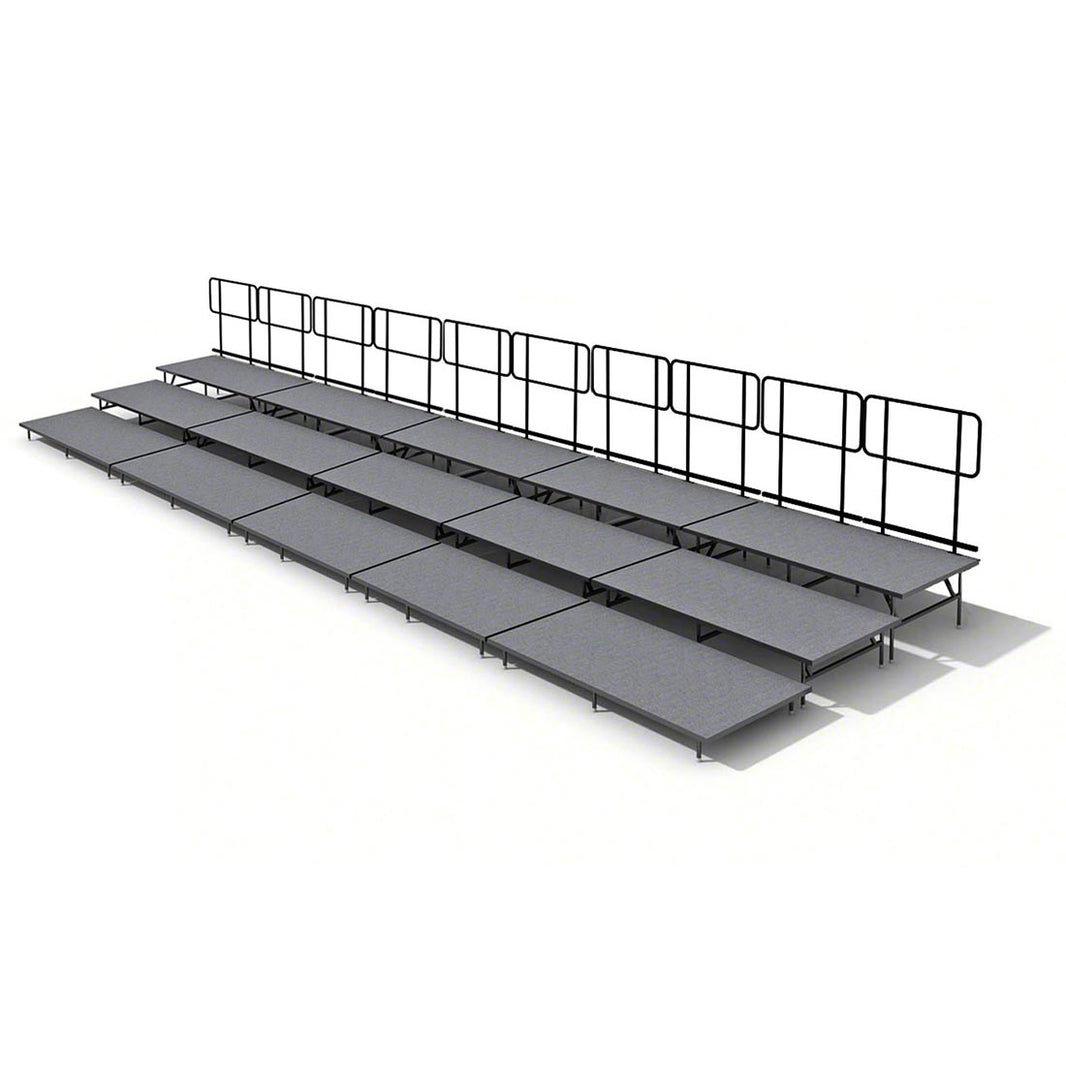 Straight Seated Riser System 3 Tier - 40' Long Model SSRS340-Taimco
