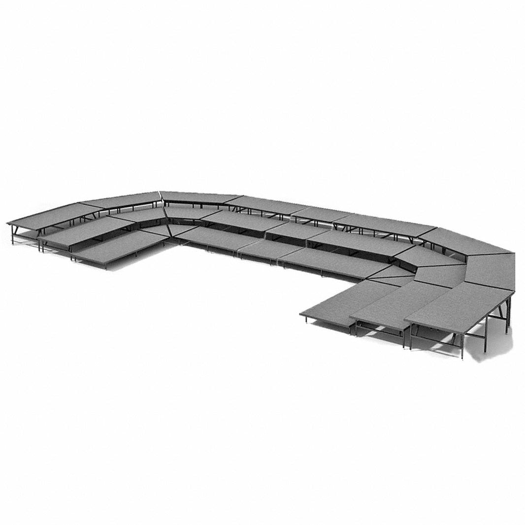 Straight Seated Riser System 3 Tier - 43' Long Model SSRS343-Taimco