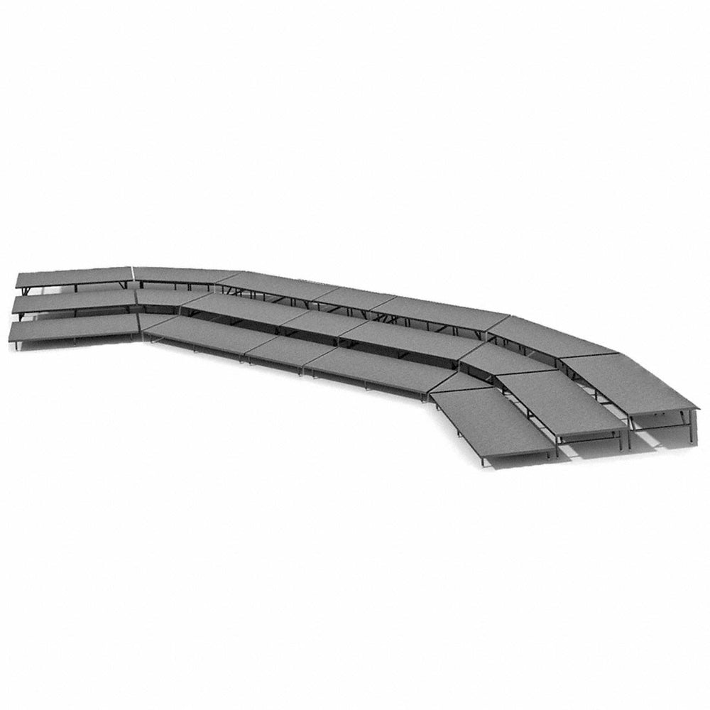 Straight Seated Riser System 3 Tier - 47' Long Model SSRS347-Taimco