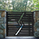 Stunning Inverted Z-Shape Design Metal Side Walk Gate | Modern Horizontal Line Metal Garden Gate | Made in Canada – Model # 329-Taimco