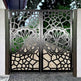 Stunning Laser Cut Artistic Butterfly & Floral Design Iron Gate | Modern Fabrication Metal Back Yard Gate | Made in Canada – Model # 781-Taimco
