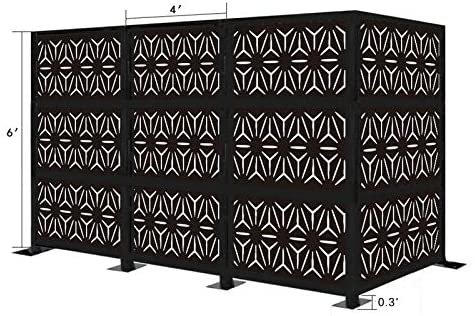 Stunning Modern Laser Cut Diamond Design Privacy Panel | Custom Fabrication Modern Privacy Screen | Made in Canada – Model # PP580-Taimco