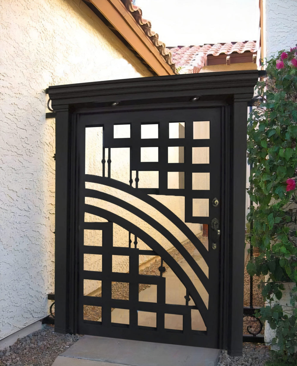 Stunning Square Box Design Metal Gate | Custom Fabrication Metal Garden Gate | Made in Canada – Model # 307-Taimco
