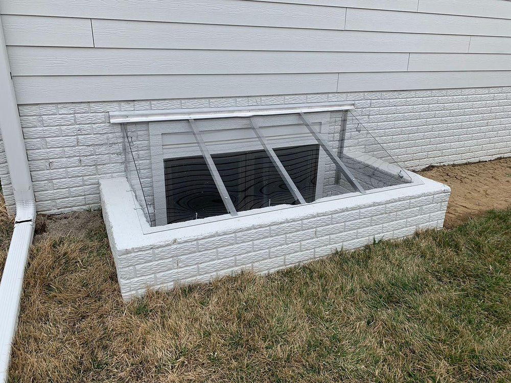 Super Slant Window Well Cover - Rust Free Farmless Aluminum Cover - Model # WWC890-Taimco