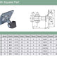 Swing Gate Hinge With Square Mounting Plate | Model # EHS ( Pack of 100 )-Taimco