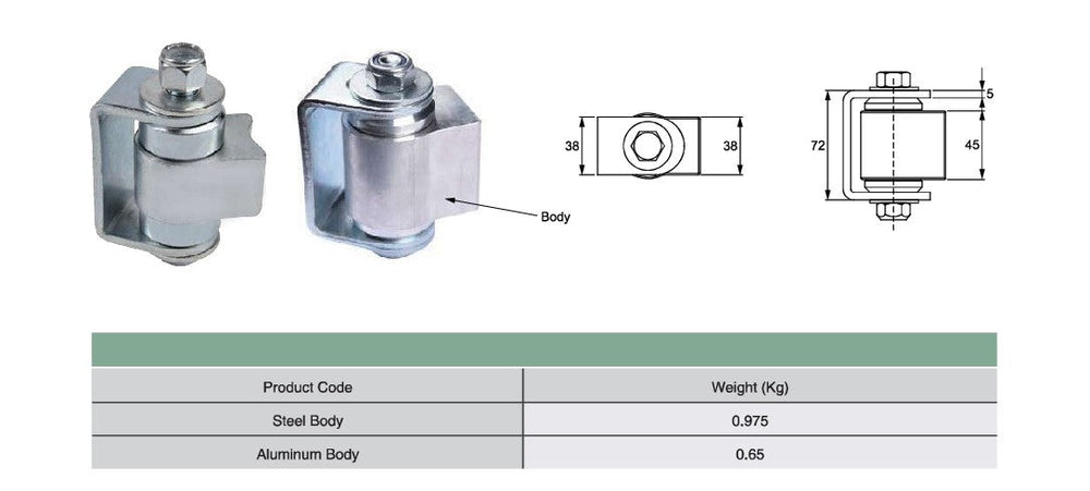 The Self Closing Bearing Hinge | Model # BH ( Pack of 10 )-Taimco