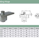 Top Welding Hinge Tunable | Model # TWH ( Pack of 100 )-Taimco